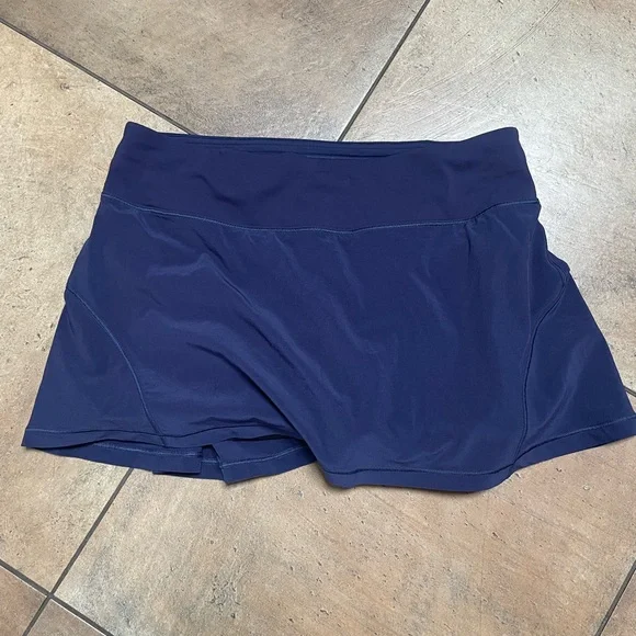 Lululemon Circuit Breaker Skirt II Twilight Blue navy sz 6 Tennis pickleball - Picture 3 of 6